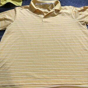 Adidas Men's Climalite Polo Shirt XL Yellow And White